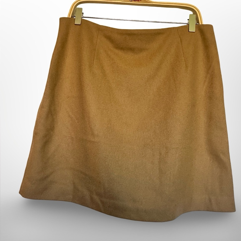 Massimo Dutti Tan- Wool Blend Skirt — image 3 of 8